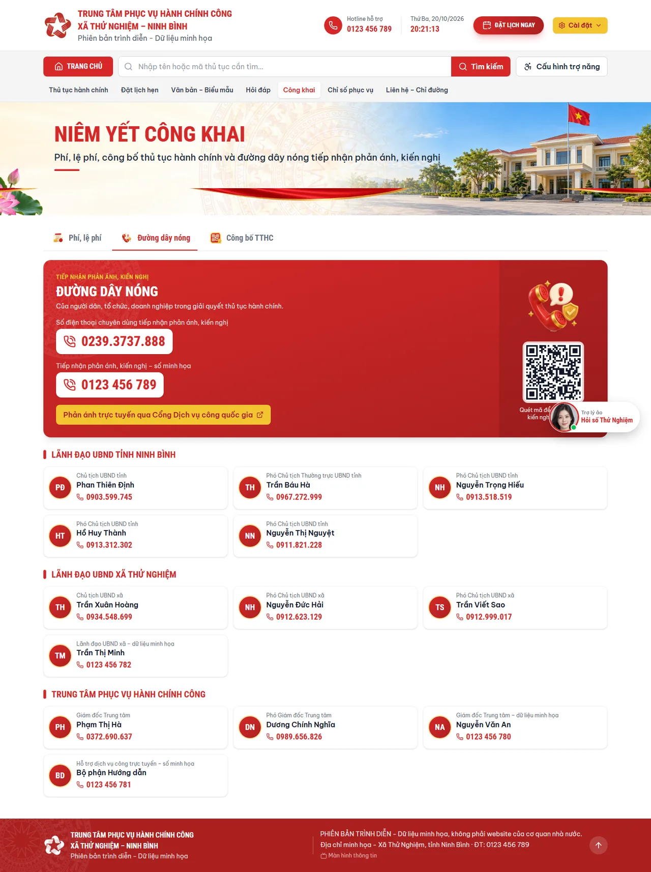 Danh bạ và đường dây nóng